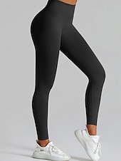 economico Leggings semplici-Per donna Chinos Leggings Streetwear Casual Athleisure Lunghezza intera Vita media Semplice Elastico in vita Traspirante Elasticizzato Quotidiano All'aperto Vacanza Viola Nero Blu reale Fuschia