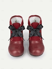 tanie Dzień Świętego Patryka-Damskie zielone, sznurowane botki do kostki z ozdobnym kokardką – stylowe i vintage na parady, uroczystości i festyny z okazji Dnia Świętego Patryka