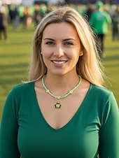  Подвеска в виде клевера в виде трилистника для женщин ко Дню Святого Патрика, изготовлена из сплава, элегантное праздничное украшение в ирландском стиле, идеально подходящее для парадов, вечеринок, встреч и праздничных торжеств.