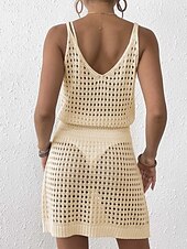 Χαμηλού Κόστους Φορέματα παραλίας-Γυναικεία Μαγιό Που καλύπτει Μαγιό-φόρεμα Μαγιό Με κοψίματα Διακοπές Ρούχα παραλίας Φλοράλ Λαιμόκοψη V Αμάνικο Μαγιό