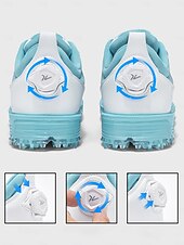 رخيصةأون أحذية جولف نسائية-Women's Golf Shoes - White &amp; Pink Stylish Athletic Sneakers with Non-Slip Sole, Cute Preppy Style for Female Golfers, Perfect for Golf Courses, Casual Outdoor Activities &amp; Daily Wear