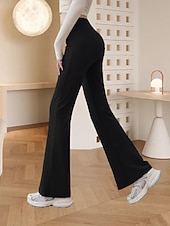 abordables Pantalon évasé pour femme-Femmes Taille EU / US Jambe large Pantalon à pattes d'éléphant Pantalons Pyjamas Confort Décontracté / Sportif Longueur complète Taille haute Taille HautePantsHalloween Noël Saint Valentin Couleur