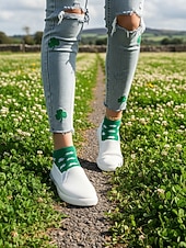 preiswerte St. Patrick&amp;#39;s Day-Grüne Damen-Slipper aus Canvas zum Hineinschlüpfen für den St. Patrick's Day – bequeme, lässige und vielseitige Sneaker für Paraden, Festivals und den Alltag