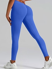 economico Leggings semplici-Per donna Chinos Leggings Streetwear Casual Athleisure Lunghezza intera Vita media Semplice Elastico in vita Traspirante Elasticizzato Quotidiano All'aperto Vacanza Viola Nero Blu reale Fuschia
