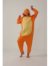 billige Dyrekostyme-Kigurumi-pysjamas Gruppekostyme Onesie-kostyme Dyremønster Drage fantasi Varm Behagelig Med hette Fleece Voksne Herre Dame Unisex Halloween Karneval Fest Ytelse homewear Kle deg opp