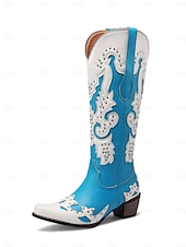 voordelige Damesschoenen-Dames Mardi Gras Rode Cowboylaarzen met Nieten - Festivalstijl Westernlaarzen Ideaal voor Carnaval Parades Kostuumfeesten Straat Festivals  Themed Vieringen