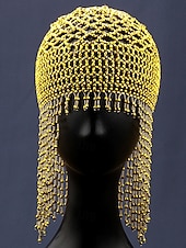 voordelige Accessoires-Dames Mardi Gras Beade Hoofddoek met Plastic Kralen Meerdere Kleuren Elegante Ontwerp Perfect voor Carnaval  Masker Bals