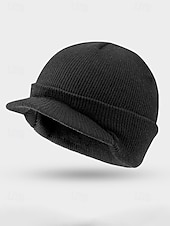 abordables Chapeaux pour hommes-Bonnet d'extérieur tricoté pour homme, disponible en plusieurs couleurs – chaud et confortable pour l'hiver et les activités de plein air