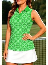  St. Patrick Women's Plants Floral Clover Workout Tank Top Tops Shirt Sport Shirt Sleeveless Sporty UPF50+ UV Resistant Trainer Dancing Breathable Pilates Cheerleader Costumes Volleyball Fold-over