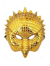 economico Accessori-Maschera per carnevale in plastica metallica multi-stile per uomo – Costumi da leone volpe e tigre in oro per carnevale e balli in maschera