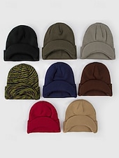 abordables Chapeaux pour hommes-Bonnet d'extérieur tricoté pour homme, disponible en plusieurs couleurs – chaud et confortable pour l'hiver et les activités de plein air
