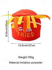 Недорогие Аксессуары-Мужские шляпы Mardi Gras из полиэстера с тематикой еды – забавные дизайны с картошкой фри и тако для карнавала и маскарадных вечеринок