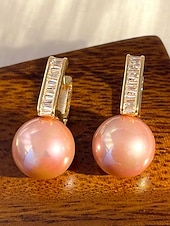 voordelige Huwelijk ACC-dames oorbellen van imitatieparels van legering - elegant ontwerp in meerdere kleuren, perfect voor bruiloften en dagelijks gebruik