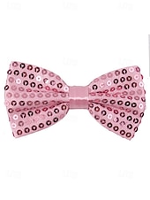 cheap Accessories-Men's Sequin Bow Tie, Polyester Material, Available in Multiple Colors, Perfect for Carnival &amp; Masquerade Balls, Fun &amp; Festive Accessory