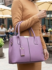 billiga Hand- och toteväskor-Handväska i konstläder för kvinnor med justerbar rem, flera färger och bärstilar – perfekt för arbete, vardagsutflykter och vardagsbruk