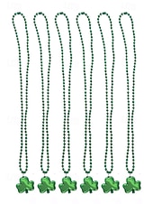  Набор женских украшений ко Дню Святого Патрика, состоящий из нескольких частей, многослойные бусы из зеленого клевера, пластиковый набор украшений разных стилей, праздничные ирландские аксессуары для вечеринок для женщин.