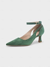 economico San Valentino-décolleté da donna con tacco a gattino e cinturino alla caviglia rosa – romantiche scarpe eleganti con punta a punta, dolce stile San Valentino per appuntamenti, feste e occasioni speciali