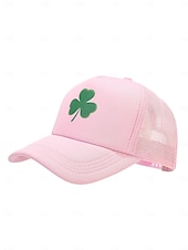 halpa Pyhän Patrikin päivä-miesten vihreä Pyhän Patrickin päivän paita &amp;valkoinen verkkohattu apilanlehden koristeella – tyylikäs lippis juhlallisiin tilaisuuksiin