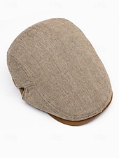 Недорогие Мужские шапки-мужская полиэстеровая плоская кепка с узором «ёлочка» — стильная и удобная, доступна в нескольких цветах для повседневных и официальных случаев