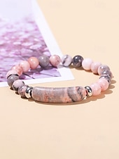 abordables Fête de la Saint-Patrick-Bracelet pour homme en pierre naturelle, perles multicolores avec détails raffinés, idéal pour la Saint-Patrick et au quotidien, élégant et unique.