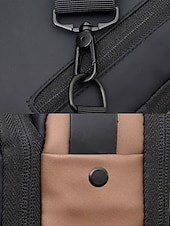 billiga Herrväskor-Herrväska i flerfärgad nylon för resor, vandring och friluftsliv - vattentålig axelväska med extern USB-port