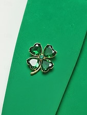 Недорогие День Святого Патрика-Женский кулон в виде зеленого клевера из сплава, трансформируемое ожерелье или брошь, идеально подходит для Дня Святого Патрика и для повседневной носки.