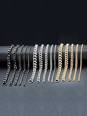 levne Pánské šperky-Pánský náramek z nerezové oceli – různé velikosti a barvy, stylový a odolný pro každodenní nošení