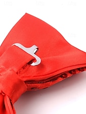 cheap Accessories-Men's Sequin Bow Tie, Polyester Material, Available in Multiple Colors, Perfect for Carnival &amp; Masquerade Balls, Fun &amp; Festive Accessory