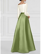 levne Šaty na večer ve tvaru A-A-Linie Na zem Korálkový výšivkový Formální šaty Šaty pro matku nevěsty Večerní šaty Formální šaty Elegantní Třpyt Hedvábný povrch Dlouhý rukáv Do V Svatební Formální Peleríny Satén Flitry s Třpytky