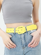 baratos Dia de São Patricio-Cinto feminino em couro sintético, diversas cores, ajuste regulável, perfeito para o Dia de São Patrício e para o dia a dia, acessório estiloso e versátil.