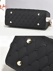 Χαμηλού Κόστους Τσάντες χιαστί-Γυναικεία τσάντα χειρός από λουστρίνι – κομψό καπιτονέ σχέδιο, έτοιμη για γάμο και μετακινήσεις, για πολλαπλές περιστάσεις με χρυσό λουράκι αλυσίδας