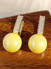 voordelige Huwelijk ACC-dames oorbellen van imitatieparels van legering - elegant ontwerp in meerdere kleuren, perfect voor bruiloften en dagelijks gebruik