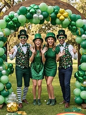  scarpe oxford da donna in pelle verde con tacco brogue e lacci – eleganti per la festa di San Patrizio, calzature per feste festive