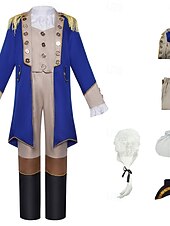  250e anniversaire des États-Unis Rococo Baroque Tenues Manches longues George Washington Epoque Coloniale Guerre d'indépendance américaine Déguisement Garçons Carnaval Jour de l'indépendance 4 juillet