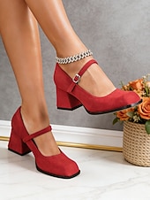  naisten elegantit vihreät mokkanahkaiset yksiremmilliset lohkokorkoiset avokkaat | mukavat neliökärkiset mary jane -korkokengät toimistoon ja jokapäiväiseen käyttöön