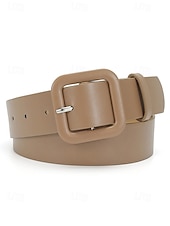 baratos Dia de São Patricio-Cinto feminino em couro sintético, diversas cores, ajuste regulável, perfeito para o Dia de São Patrício e para o dia a dia, acessório estiloso e versátil.