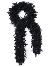 お買い得  アクセサリー-女性用マルディグラ羽毛ボア、複数の色、柔らかく軽量、カーニバルや仮面舞踏会に最適