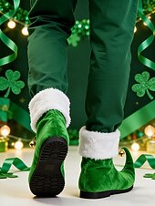 abordables Zapatos de hombre-Mocasines de terciopelo verde esmeralda para hombre: elegantes zapatos sin cordones para el Día de San Patricio: calzado de fiesta elegante y cómodo.