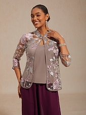  女性用 レーストップス エレガント ハイネック ピンク 夏 春 秋