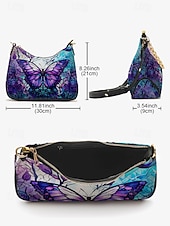 preiswerte Handtaschen und Tragetaschen-Damen-Schultertasche aus Kunstleder mit verstellbarem Riemen, Schmetterlingsmuster, in verschiedenen Farben erhältlich, vielseitige Tragemöglichkeiten für legere und formelle Anlässe.