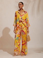 ieftine cămăși, topuri și bluze-cămașă scurtă boho paisley din șifon lejer