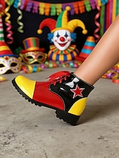 Χαμηλού Κόστους Γυναικεία παπούτσια-Γυναικεία Μαρντί Γκρά Κόκκινα Παπούτσια Πρόσω خلف Παπούτσια Μασκέ για Καρναβαλικό Κόσμο Κλόουν Κοσπλέι  Χάλοουιν