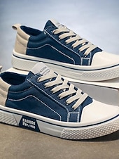 economico Scarpe da uomo-scarpe da ginnastica da uomo, scarpe casual leggere con lacci e suola in gomma, stile da passeggio quotidiano resistente per uomo, perfette per streetwear, viaggi e outfit per il giorno di San