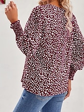 economico Serbatoio Grafico-Per donna Maglietta Stampato Floreale Casual Manica Lunga Scollo a V Top Regolari Quotidiano Uscire Weekend Nero Rosa Vino Blu marino Verde Primavera Autunno