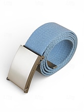 economico Accessori-Cintura da uomo in tela, tessuto multicolore con fibbia argentata elegante, perfetta per il giorno di San Patrizio, il carnevale e l'uso quotidiano, regolabile ed elegante