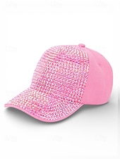 abordables Accessoires-Casquette unisexe ornée de strass, en polyester, décoration scintillante, disponible en plusieurs couleurs, idéale pour la Saint-Patrick, le carnaval et au quotidien.