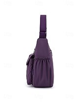 Недорогие Сумки через плечо-Женская стеганая нейлоновая сумка через плечо с множеством карманов — вместительная водонепроницаемая сумка для путешествий, работы и повседневного использования.