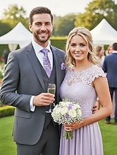 preiswerte Hochzeit ACC-Geschenkset für Herren aus Polyester mit Paisley-Muster: Krawatte, Manschettenknöpfe, Einstecktuch und Krawattenklammer – perfekt für Hochzeiten und als Geschenk.