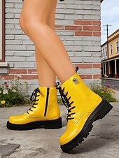 cheap Women's Shoes-Women's Green Lace-up Boots with St. Patrick's Day Vibe – Stylish Durable Boots with Sturdy Soles, Ideal for Parades, Outdoor St. Patrick's Day Celebrations and Festive Adventures