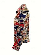 Χαμηλού Κόστους Επίσημες Μπλούζες-Γυναικεία Πουκάμισο Κομψή Σατέν Μπλούζα Μπλούζα Σουρωτά Κουρελού Κουμπιά Σκέτο Κομψό Βίντατζ κυρίες Μακρυμάνικο Κολάρο Πουκαμίσου Κανονικά μπλουζάκια Καθημερινά Δουλειά Αργίες Θαλασσί Καλοκαίρι Άνοιξη